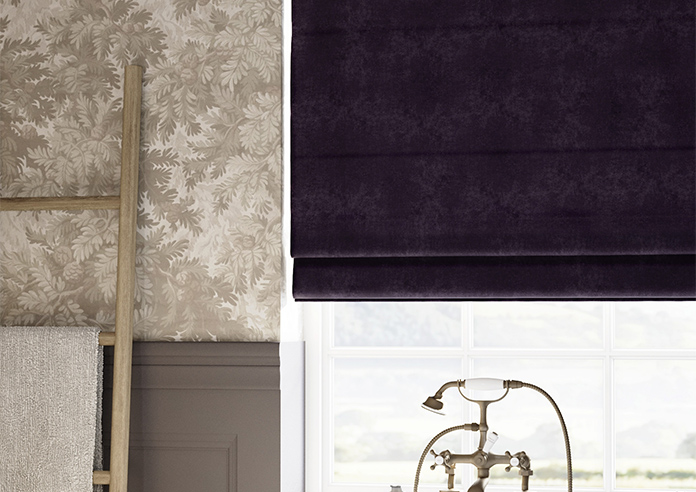Faux Suede, Purple - Roman Blind - Image 5